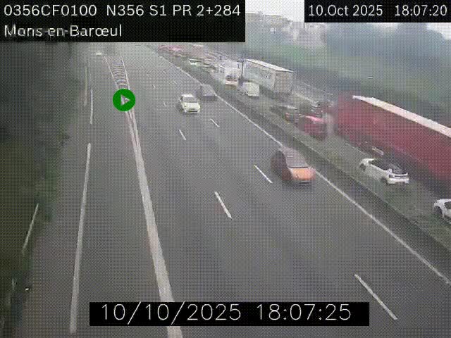 Webcam à l'entrée de Lille en direction du périphérique, à proximité de Mons-en-Baroeul sur la N356