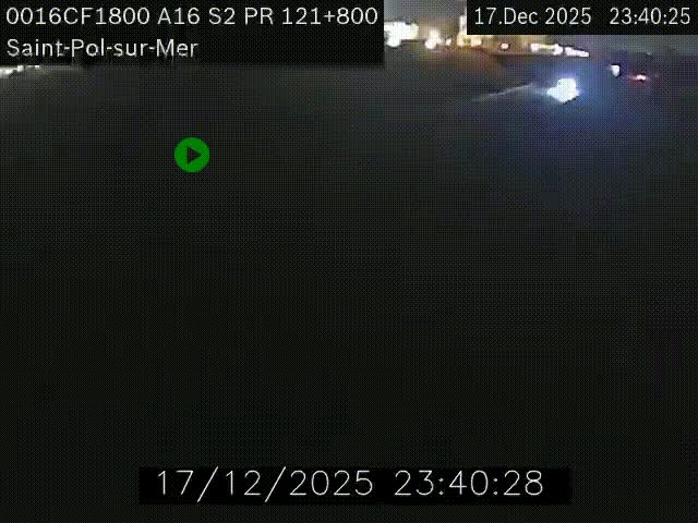 Webcam autoroute A16 à proximité de Dunkerque, à hauteur de la sortie Saint-Pol-sur-Mer. Vue orientée vers Calais