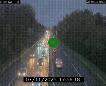 Webcam sur le périphérique de Nantes (N844) entre la Porte de Saint-Luce et la Porte d'Anjou, à l'est de la ville