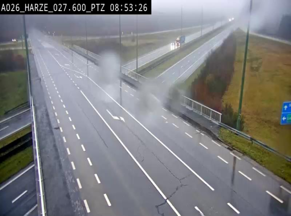 Caméra autoroute Belgique - Sougné-Remouchamps,E25 direction Luxembourg