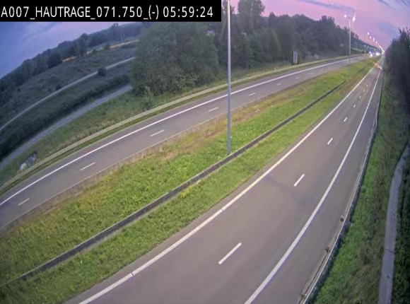 Webcam autoroute Belgique - Hautrage - E19 - BK 71.7
