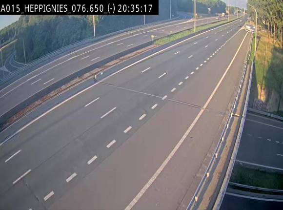 Webcam autoroute Belgique - Heppignies - E42 direction Namur - BK 76.4