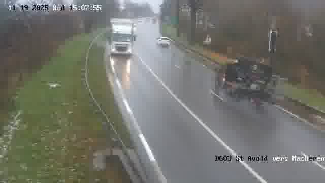 Webcam sur la D603 située à proximité de Saint-Avold. Vue orientée vers Macheren.