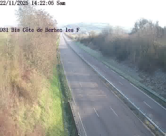 Webcam de surveillance sur D31bis (France) à Behren-lès-Forbach, cadrée vers Sarreguemines, proposant une information routière utile aux déplacements quotidiens.