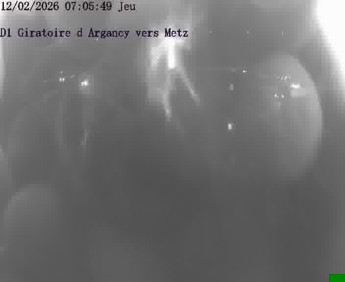 Webcam installée le long de D1 (France) à Argancy, pointée vers Metz, utile pour suivre précisément les conditions de trafic.