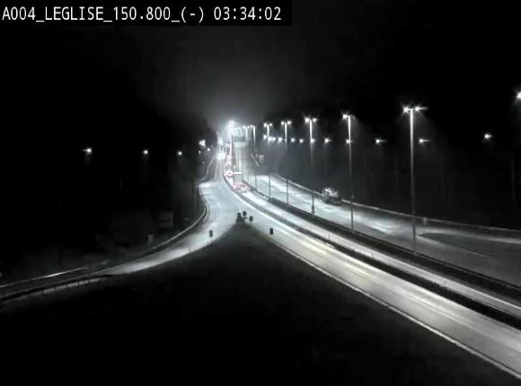 Webcam E411 dans la Côte de Léglise. Vue orientée vers Bruxelles