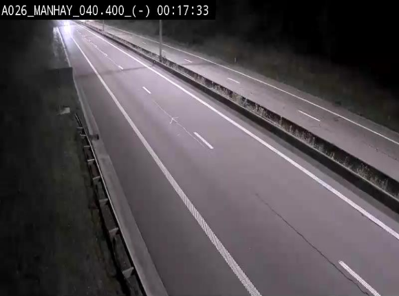 Webcam autoroute A26/E25 à hauteur de Manhay, après la jonction avec la N651 en direction de Liège - BK 40.4