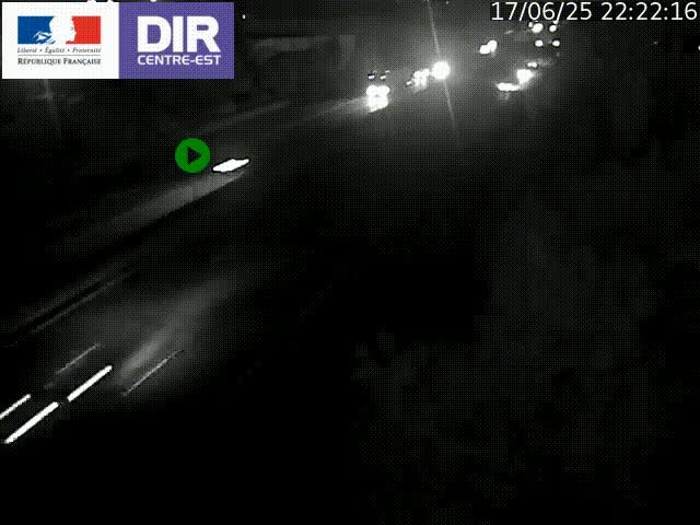 Caméra de circulation à Saint-Priest à la jonction entre l'A43 et l'A46 en direction de Marseille