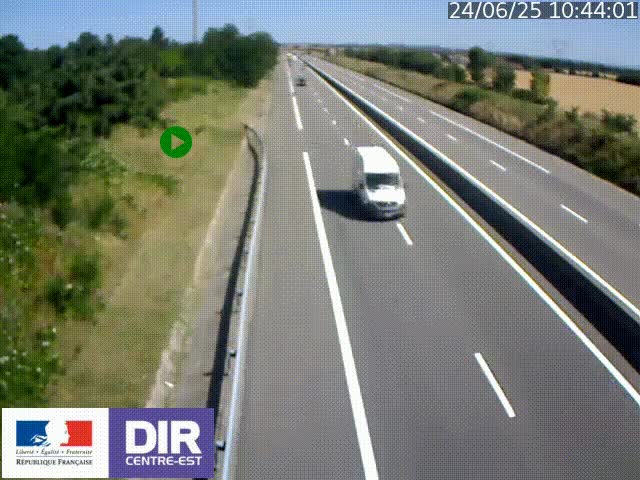 Webcam sur le contournement de Valence, sur la Nationale 7, à la jonction avec la N532, caméra orientée vers Grenoble