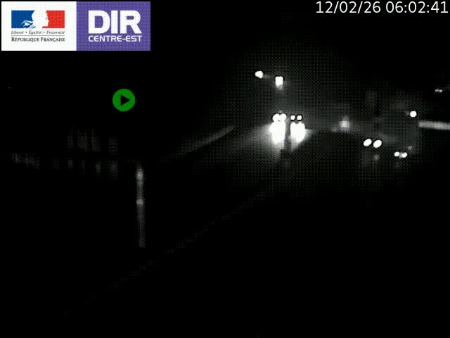 Caméra de circulation routière sur le boulevard périphérique Laurent Bonnevay de Lyon (D383) à hauteur de Bron, avant la jonction avec l'A43. Vue orientée vers l'échangeur