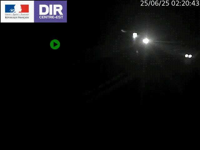 Caméra de circulation routière sur le boulevard périphérique Laurent Bonnevay de Lyon (D383) à hauteur de Bron, avant la jonction avec l'A43. Vue orientée vers l'échangeur