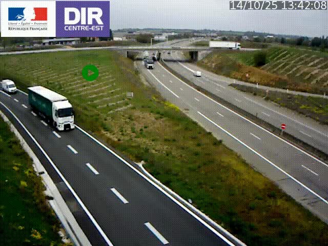 Webcam sur le contournement de Valence, sur la Nationale 7, caméra orientée vers Lyon