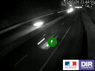 Caméra autoroutière sur l'A47 à hauteur de Givors, a proximité de Lyon. La webcam est orientée vers Lyon