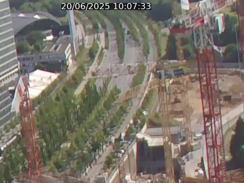 Webcam sur l'avenue John Fitzgerald Kennedy (N51) avec vue orientée vers le Findel