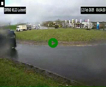 Webcam en périphérie de Chartres sur la N123, à hauteur de Luisant. Vue orientée vers Chartres