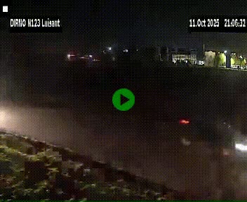 Webcam en périphérie de Chartres sur la N123, à hauteur de Luisant. Vue orientée vers Chartres