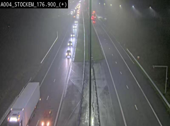 Webcam au-dessus de l'E411 sur la N83 à hauteur de la sortie Stockem. Vue orientée vers Arlon