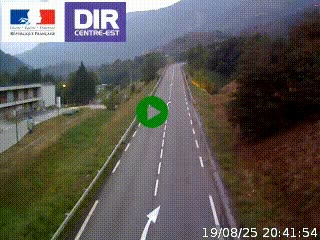 Web cam sur la N90 à Aime, en provenance de Bourg-Saint-Maurice et en direction d'Albertville
