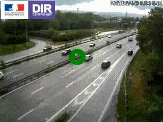 Caméra routière à hauteur de la sortie 15 Chambéry-centre au PK 4,103 en direction d'Albertville