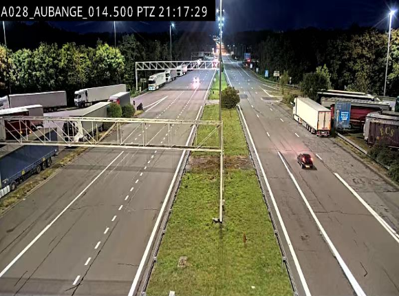 Webcam autoroute Belgique - Aubange - A28 direction Arlon - BK 14