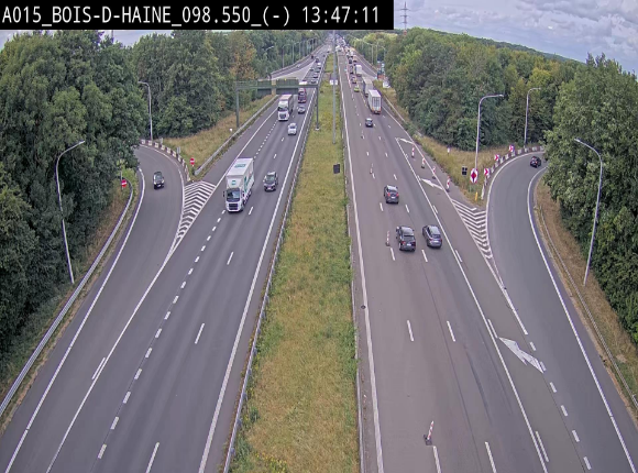 Webcam autoroute Belgique - Bois d'Haine - E42 - BK 98.6