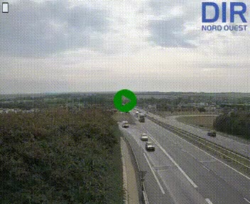 Webcam au début de l'A84 sur le périphérique Ouest de Caen (N814) à hauteur de la sortie 9, Porte de Bretagne