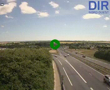 Webcam au début de l'A84 sur le périphérique Ouest de Caen (N814) à hauteur de la sortie 9, Porte de Bretagne