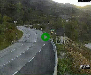 Webcam au carrefour de la croisade, à la jonction entre la N22 et la N320, avant le poste de douane franco-andorrane. Webcam à 1790 mètres d'altitude
