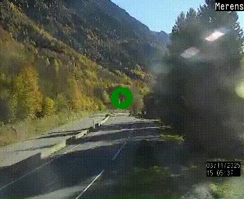 Webcam dans les Pyrénées à hauteur de Mérens-les-Vals sur N320, en direction de Pas de la Casa (Andorre)