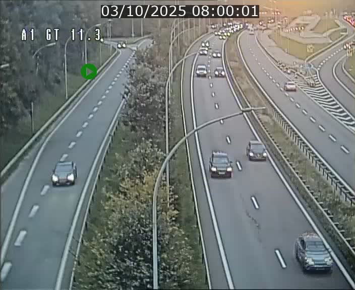 Traffic live webcam Luxembourg Senningerberg - A1 direction Allemagne - BK 11.3