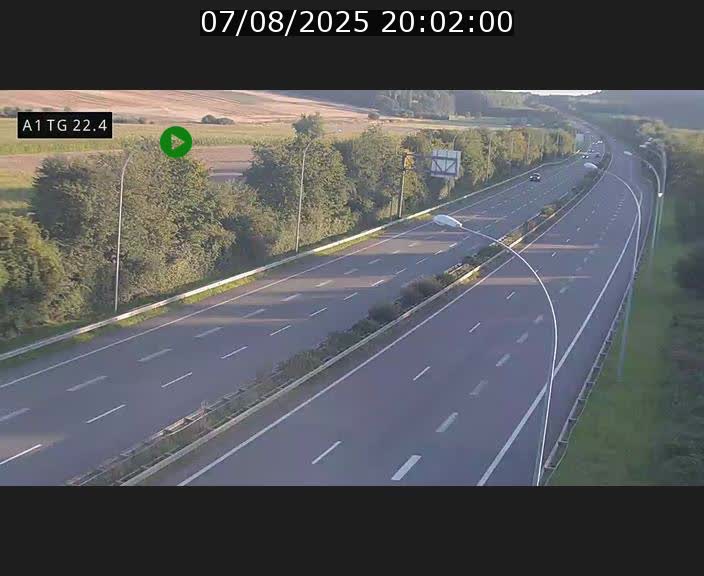 Traffic live webcam Luxembourg Flaxweiler - A1 direction Luxembourg - BK 22.4