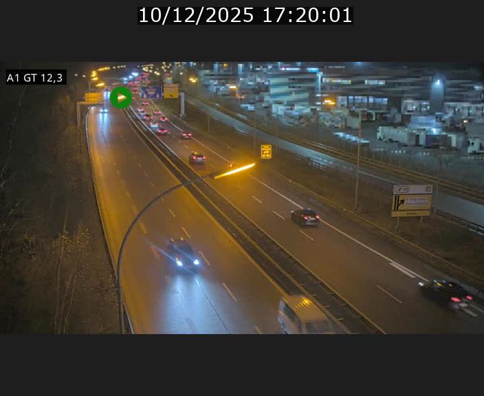 Traffic live webcam Luxembourg Senningerberg - A1 direction Allemagne - BK 12.3