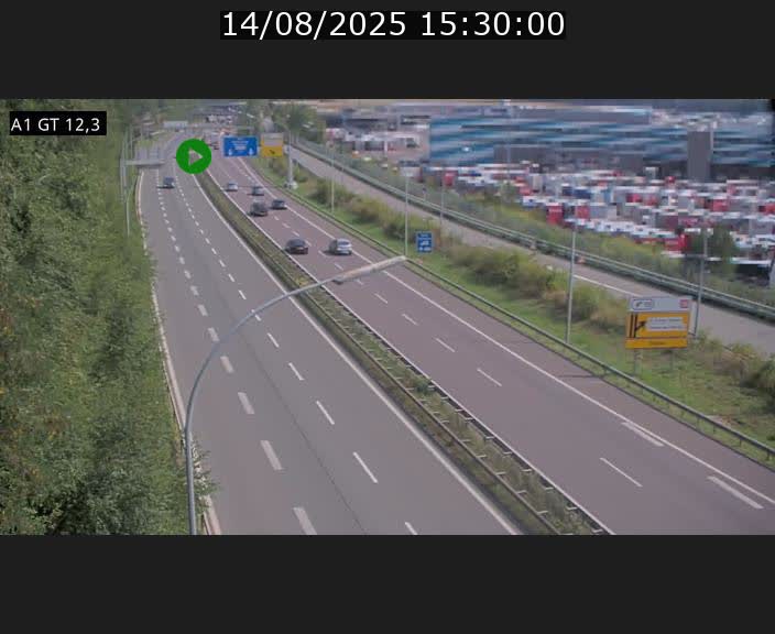 Traffic live webcam Luxembourg Senningerberg - A1 direction Allemagne - BK 12.3