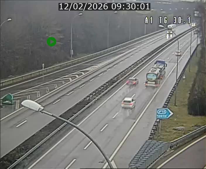 Traffic live webcam Luxembourg Grevenmacher - A1 direction Luxembourg - BK 30.1