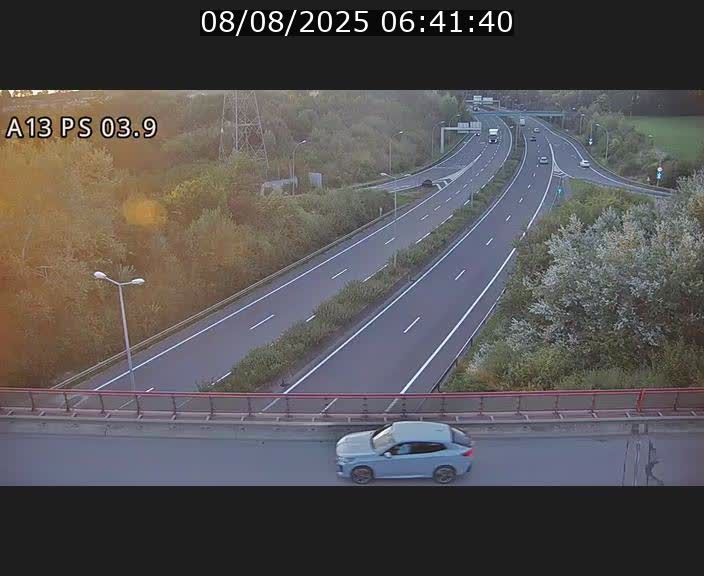 Traffic live webcam Luxembourg Differdange - A13 direction Esch-sur-Alzette - BK 3.9