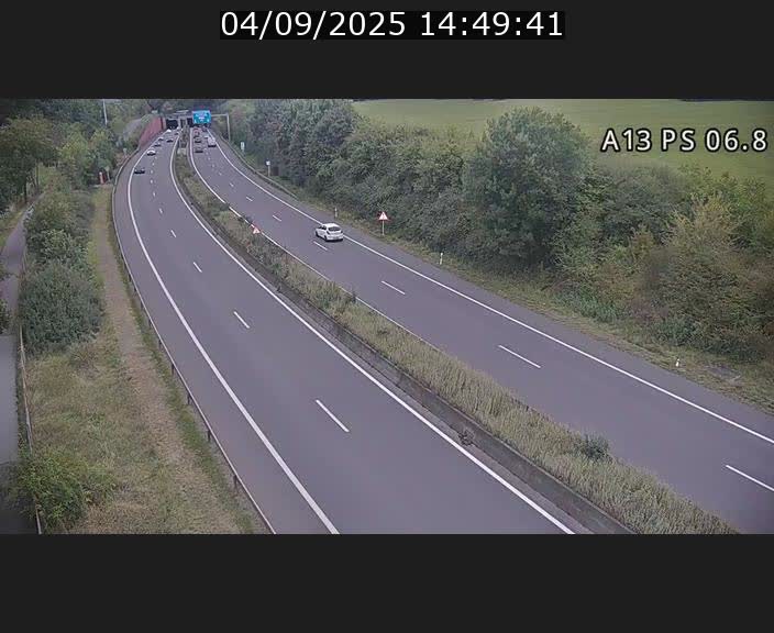 Traffic live webcam Luxembourg Ehlerange - A13 direction Esch-sur-Alzette - BK 6.8
