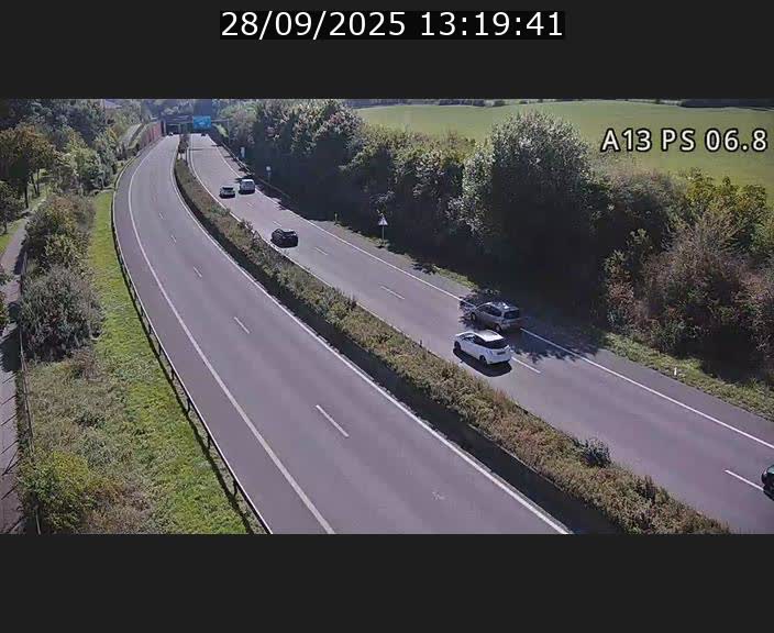 Traffic live webcam Luxembourg Ehlerange - A13 direction Esch-sur-Alzette - BK 6.8