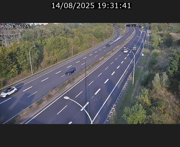 Traffic live webcam Luxembourg Frisange - A13 direction Allemagne - BK 26