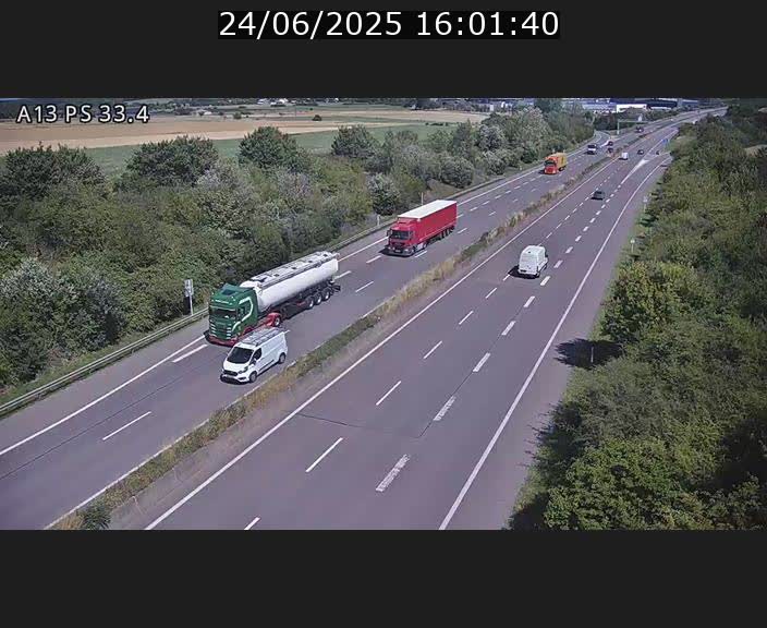 Webcam trafic sur A13 à hauteur de Mondorf-les-Bains en direction d'Altwies