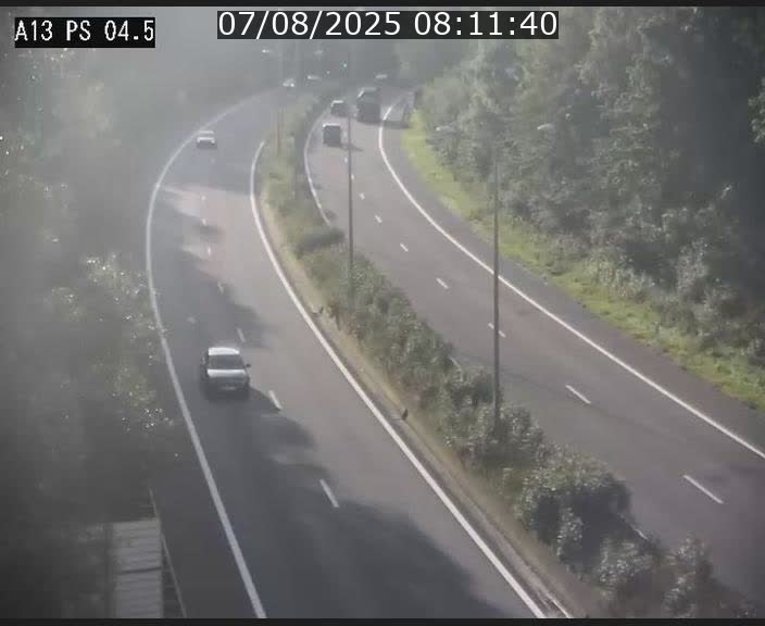 Traffic live webcam Luxembourg Differdange - A13 direction Esch-sur-Alzette - BK 4.5