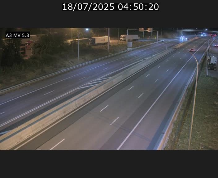 Webcam à l'Aire de Berchem au Luxembourg sur l'A3. Vue orientée vers la France