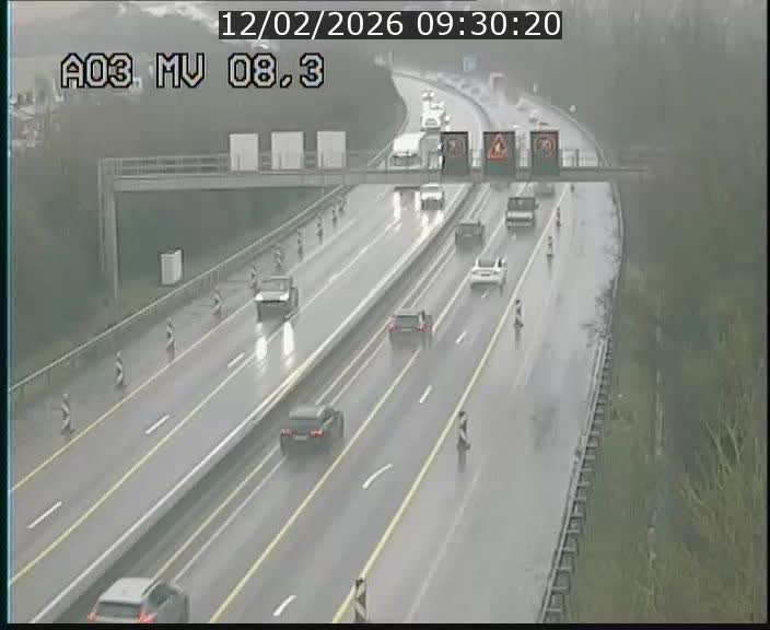 Webcam Autoroute après la Croix de Bettembourg en direction de Luxembourg sur l'A3