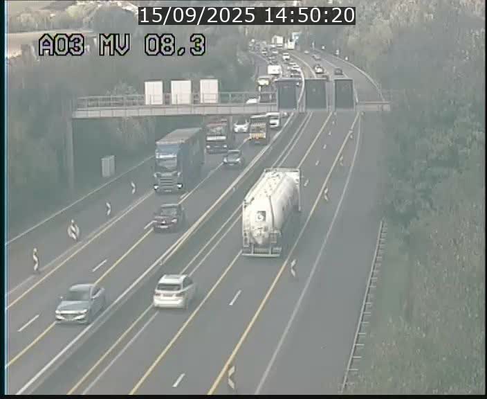 Webcam Autoroute après la Croix de Bettembourg en direction de Luxembourg sur l'A3