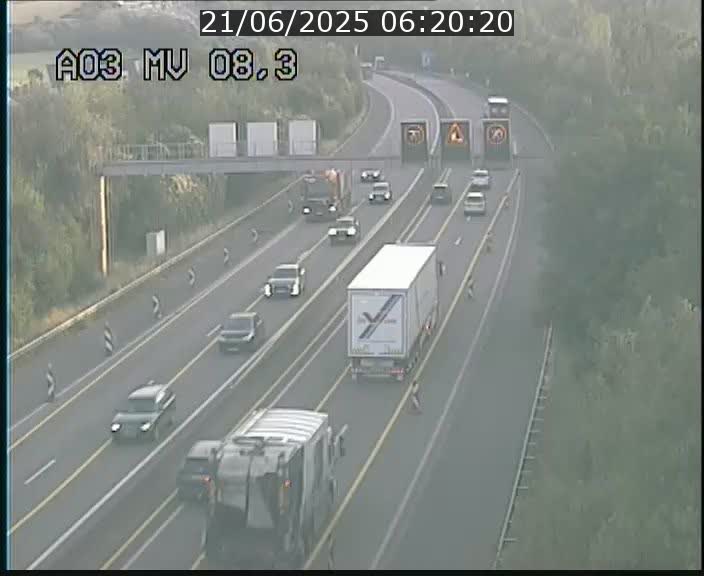 Webcam Autoroute après la Croix de Bettembourg en direction de Luxembourg sur l'A3