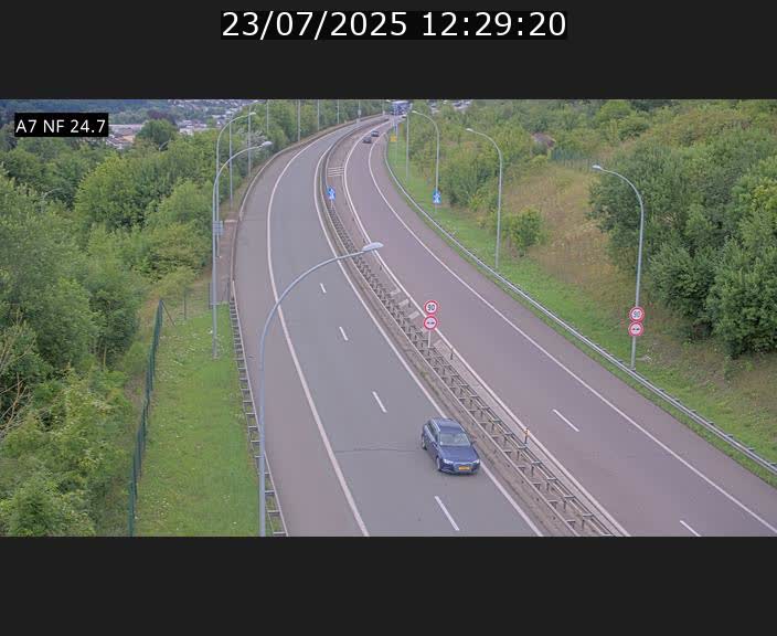 Caméra trafic Luxembourg - A7, Schieren direction Mersch
