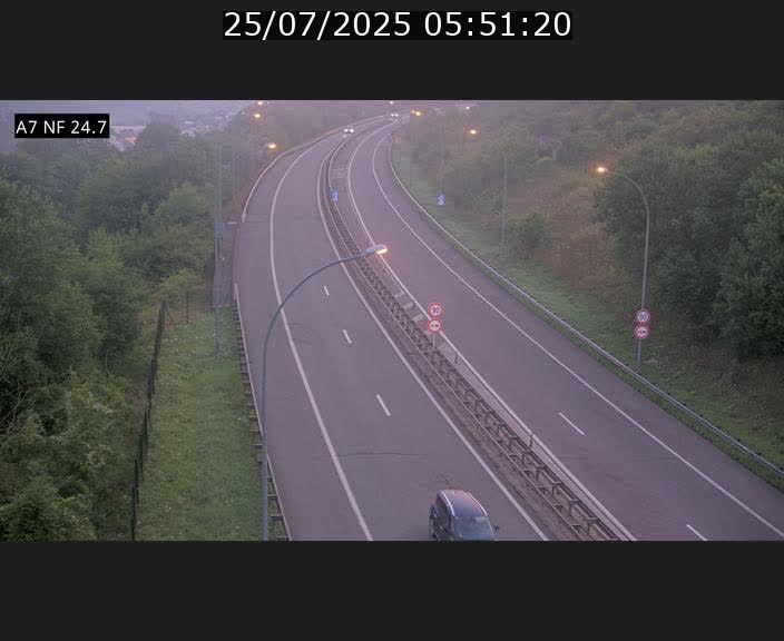 Caméra trafic Luxembourg - A7, Schieren direction Mersch