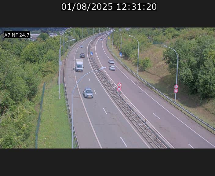 Caméra trafic Luxembourg - A7, Schieren direction Mersch