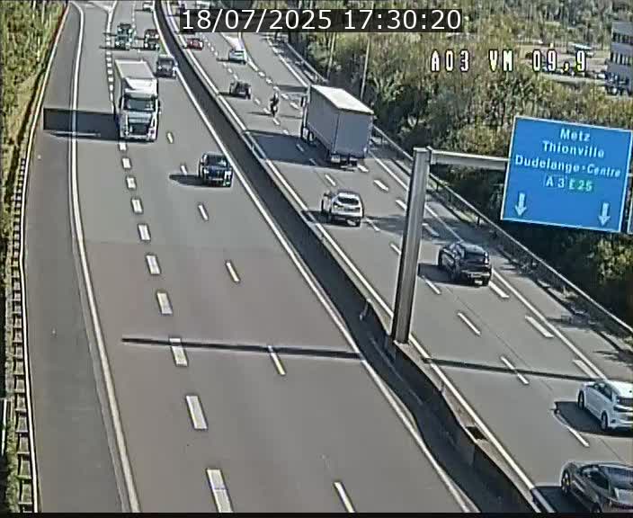 Webcam Autoroute à la Croix de Bettembourg - A3 - BK 9.9 - direction France