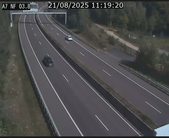 Webcam autoroute A7 au Luxembourg à la sortie du Tunnel Stafelter vers le Nord