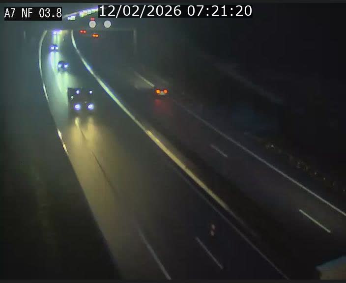 Webcam autoroute A7 au Luxembourg à la sortie du Tunnel Stafelter vers le Nord